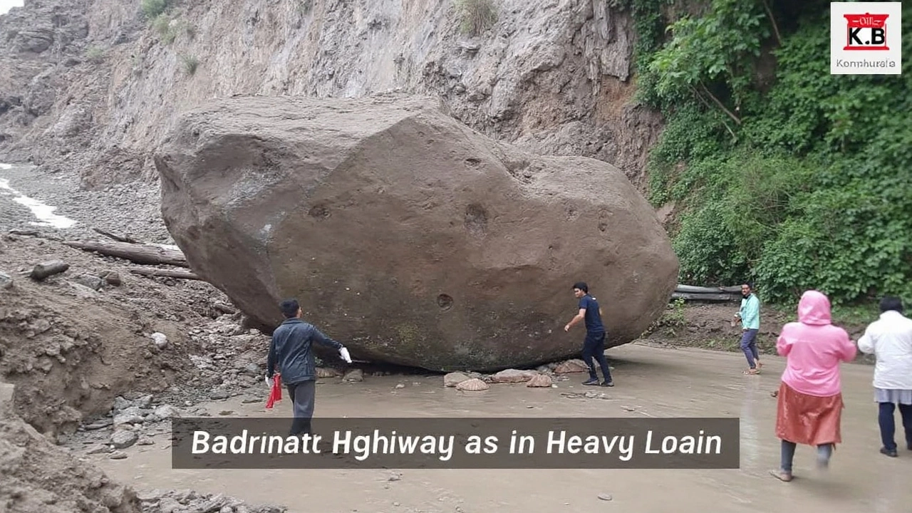 Badrinath Highway Blocked by Massive Landslide in Umatta, Vehicles Trapped and Rescue Efforts Underway